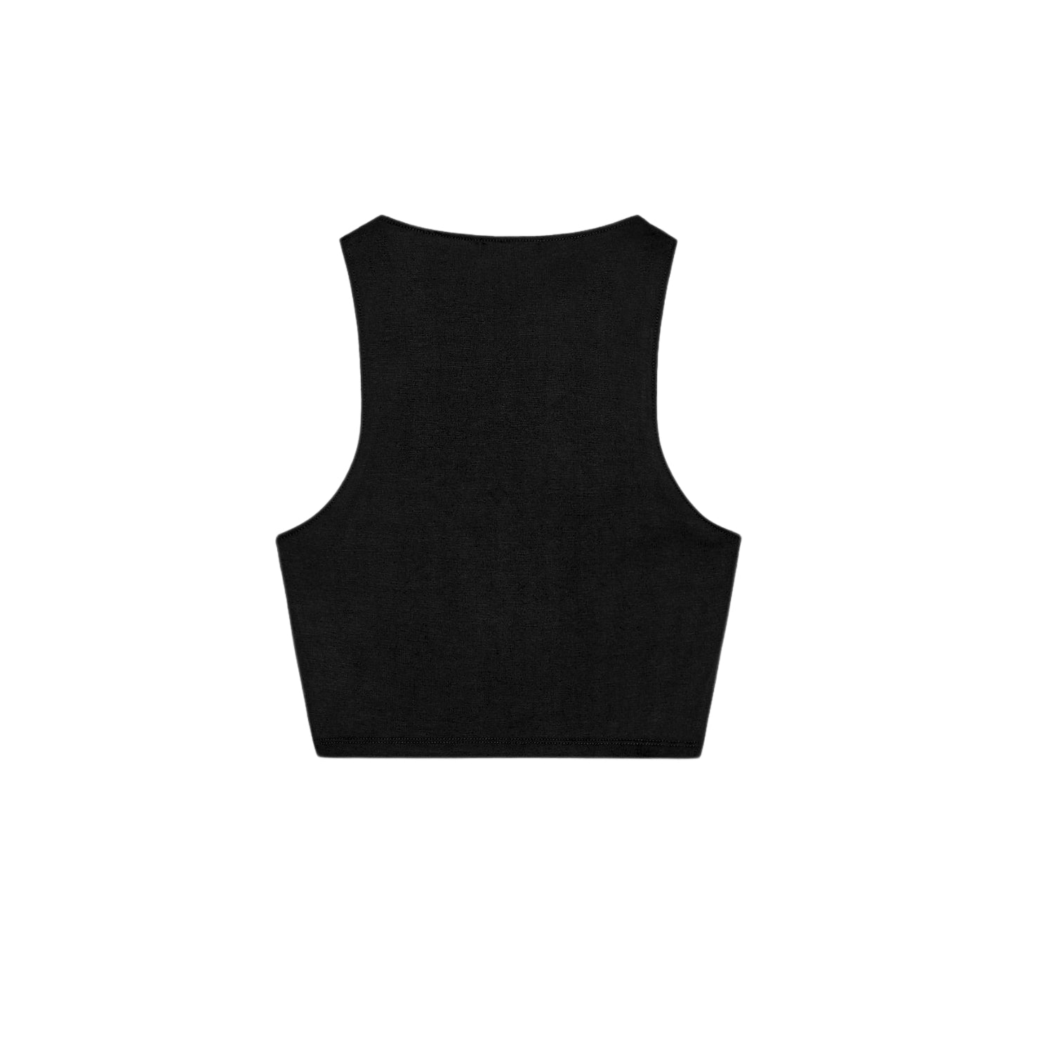 FLOWING CROP TOP - Black