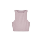 FLOWING CROP TOP - Pearl Grey