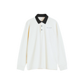 WHITE REGULAR FIT COTTON RUGBY SHIRT