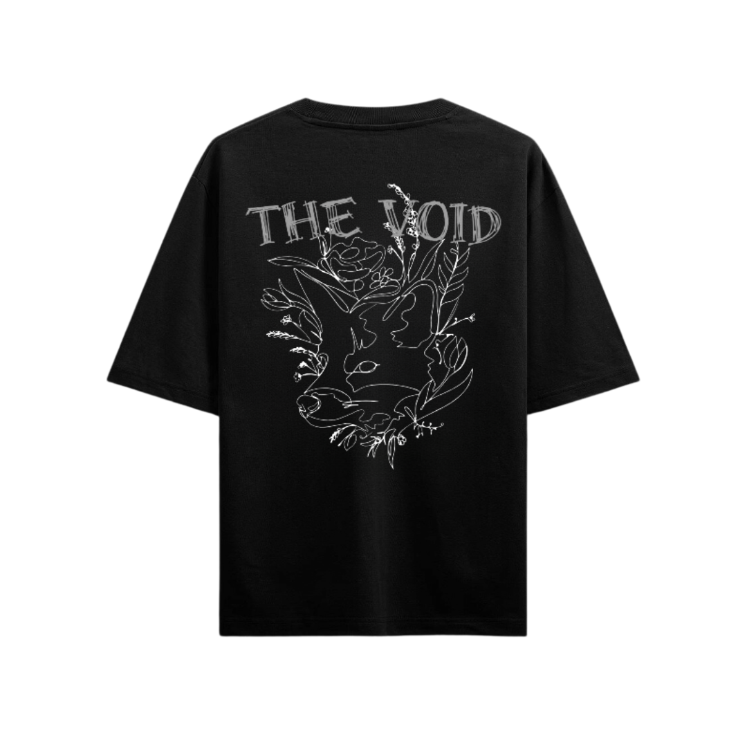 BLOOMSCAPE BLACK OVERSIZED FIT T-SHIRT