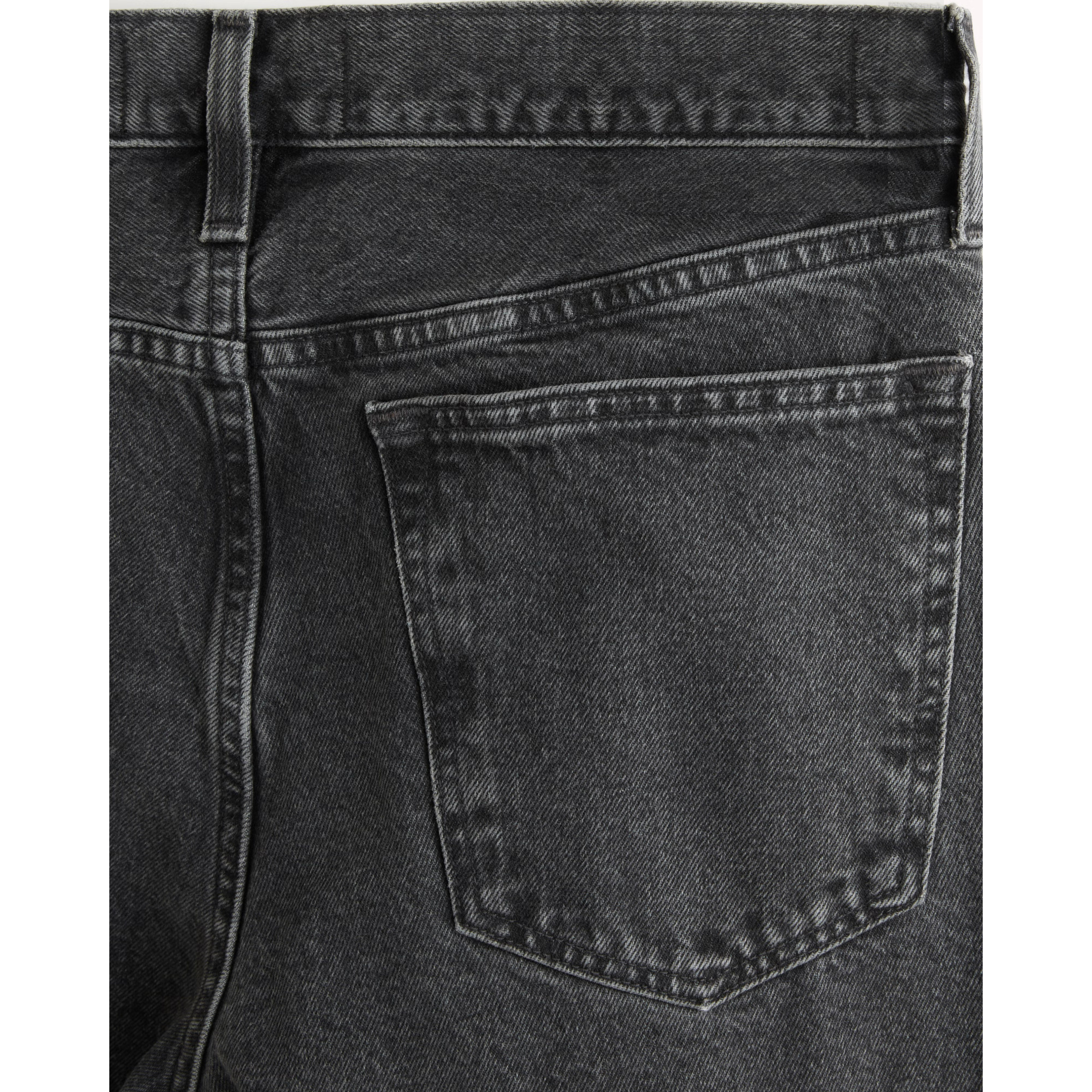 WASHED BLACK BAGGY FIT JEANS