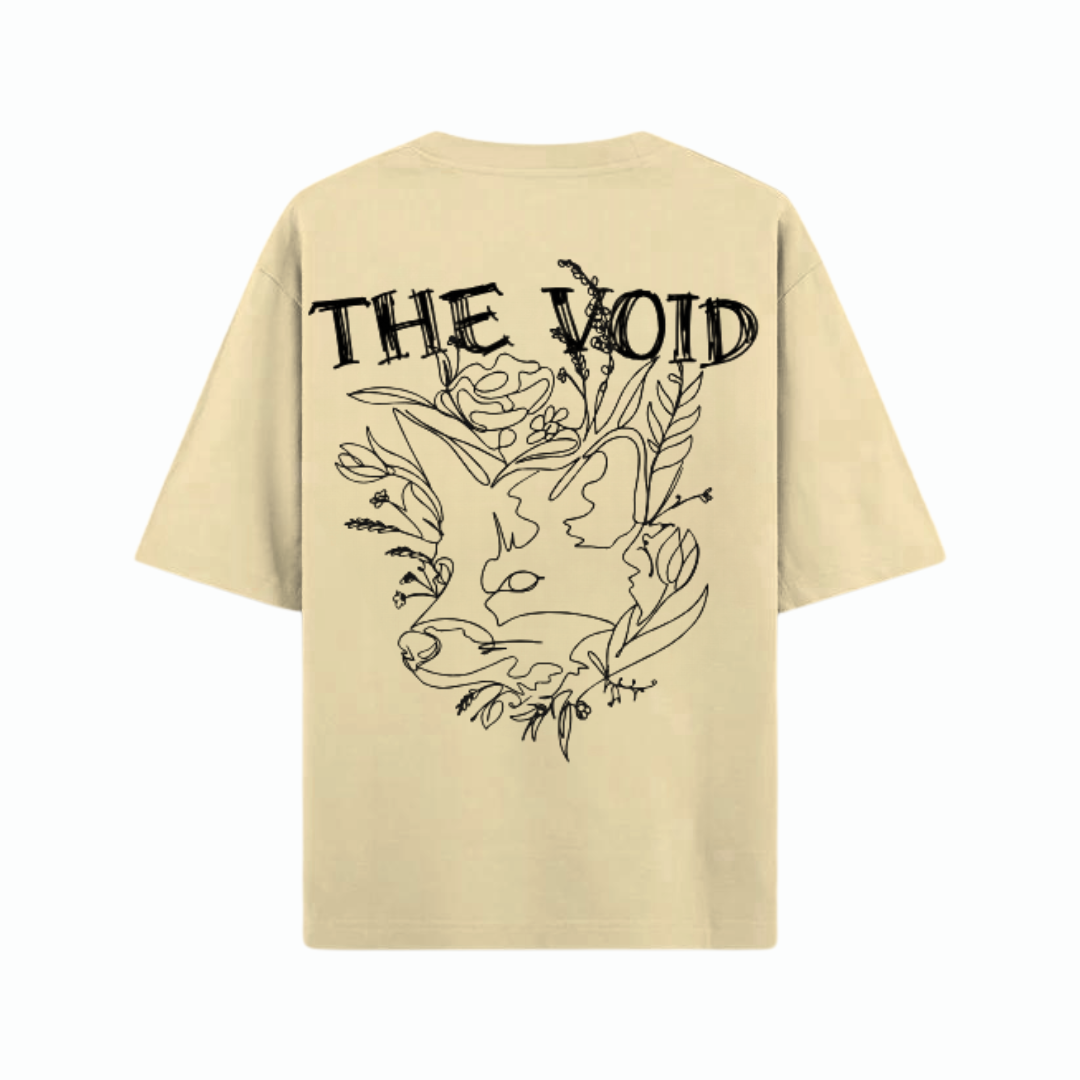 BLOOMSCAPE BEIGE OVERSIZED FIT T-SHIRT