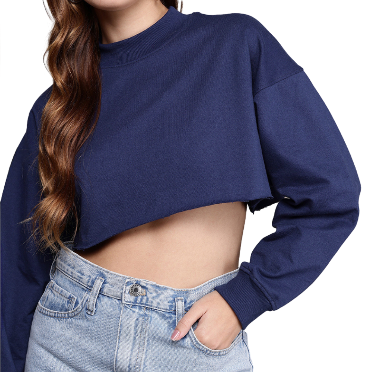 CROPPED SWEATSHIRT - Blue