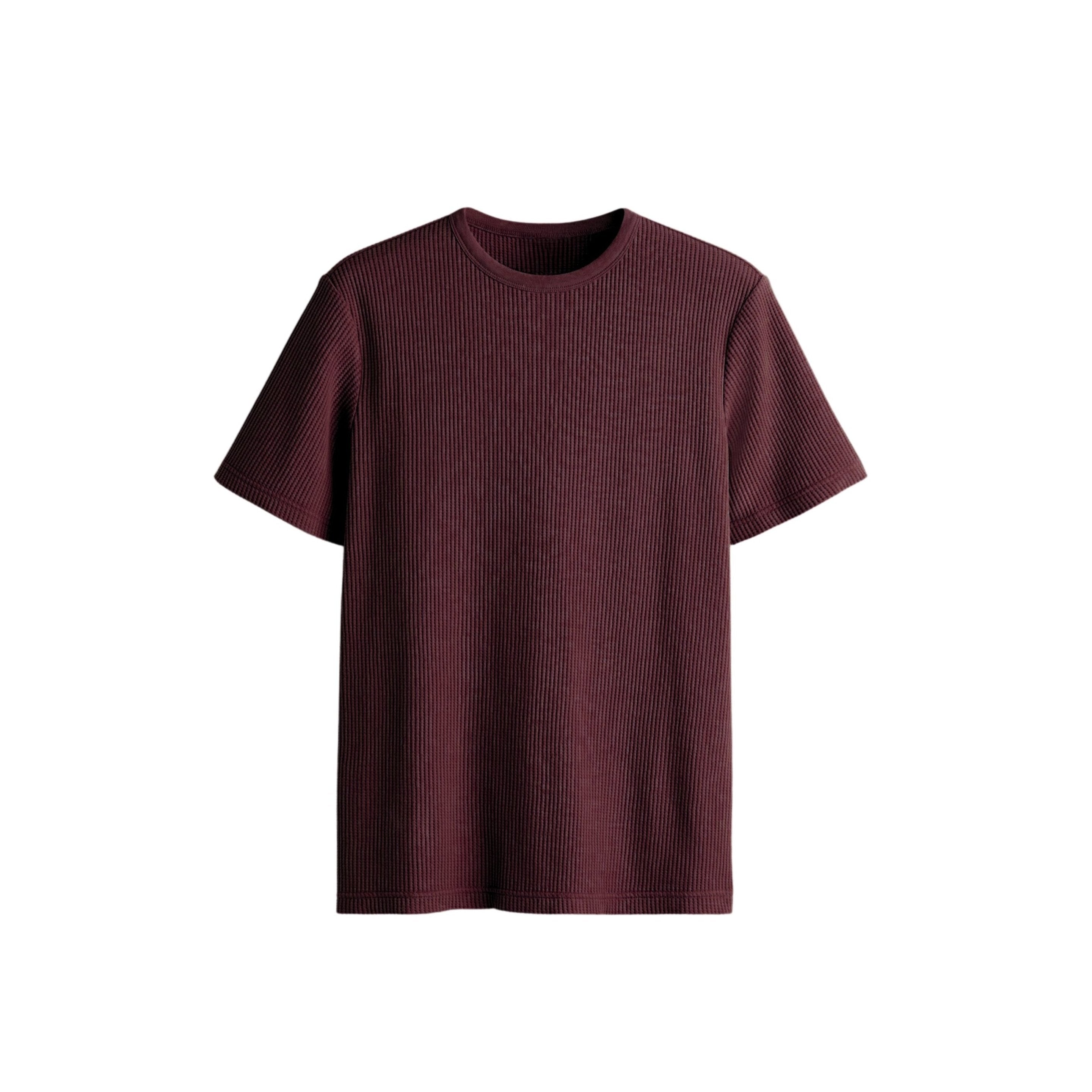 MAROON CORDUROY T-SHIRT