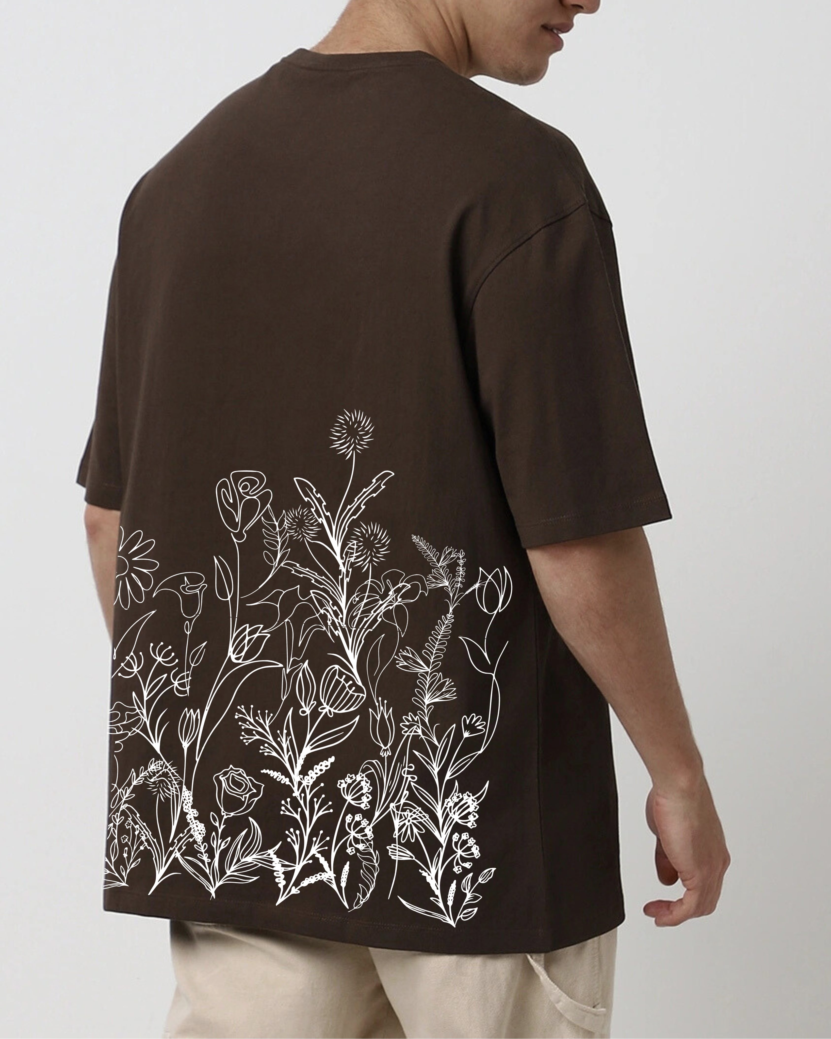 TERRA BLOOM OVERSIZED FIT T-SHIRT - Brown