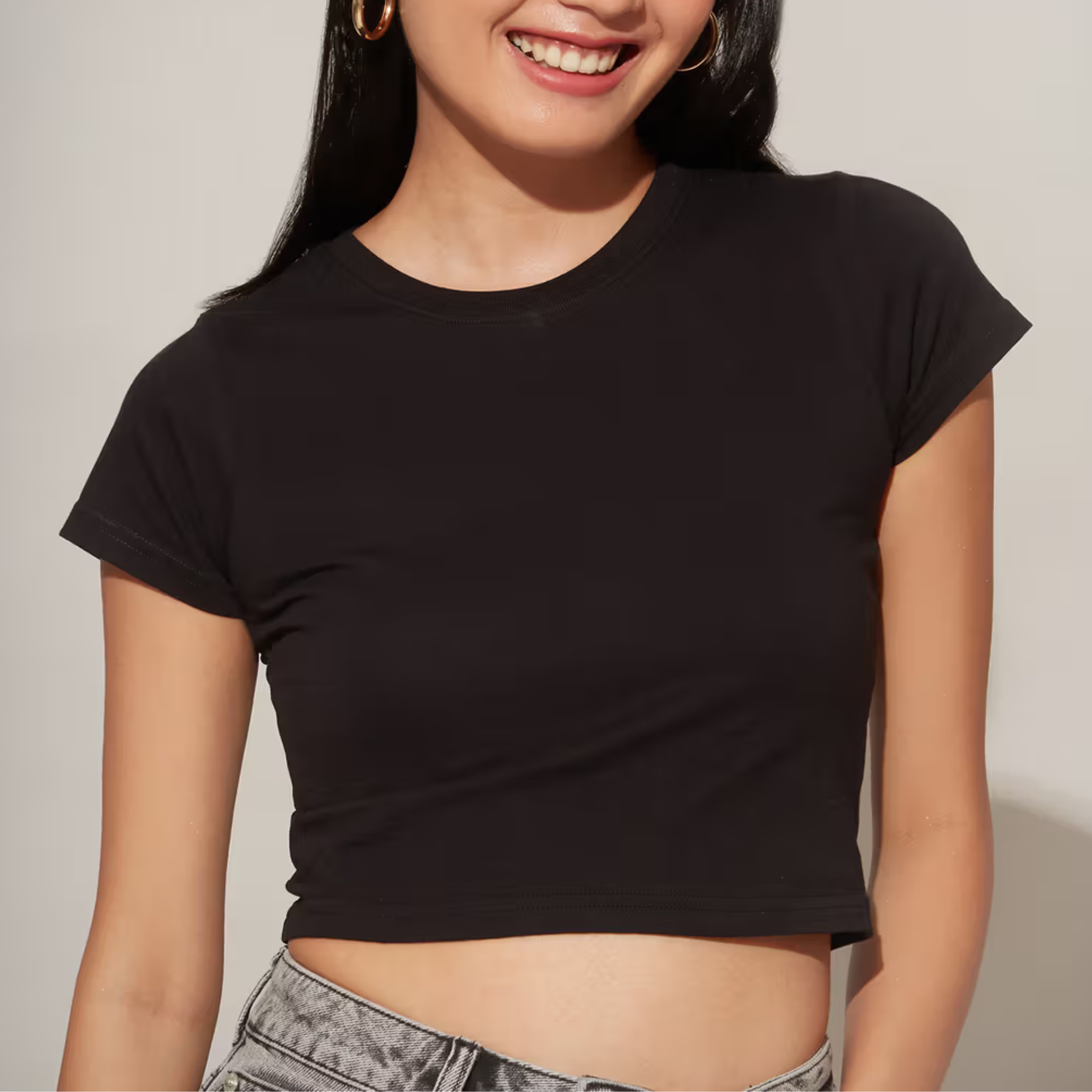 CROPPED TOP - Black